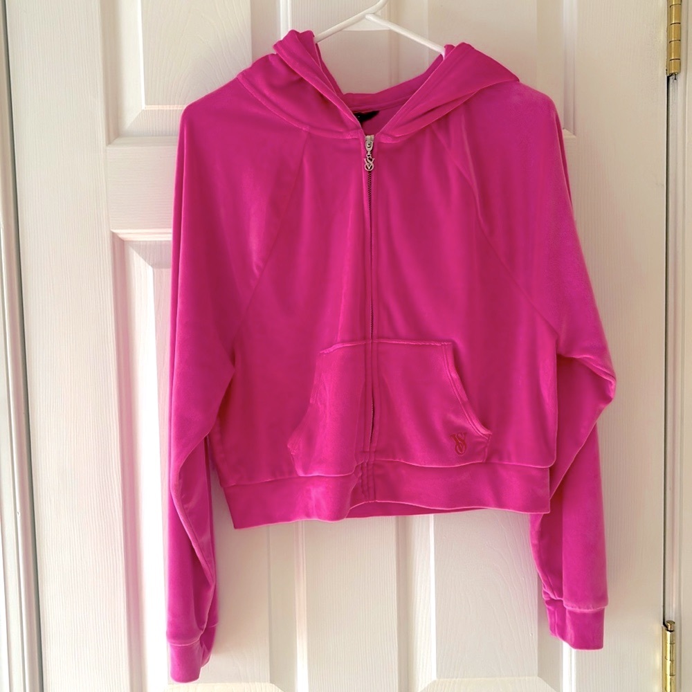 Victoria’s Secret Pink Velour Zip Hoodie